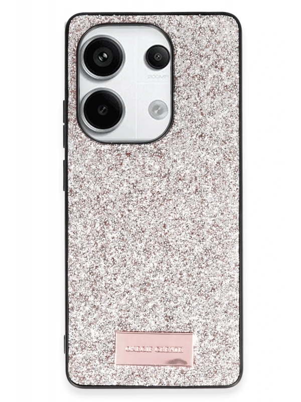 Onegif Xiaomi Redmi Note 13 Pro 4G Bright Simli Kapak - Gold