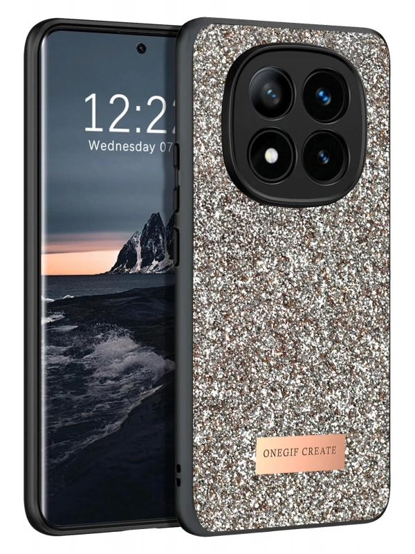 Onegif Xiaomi Redmi Note 14 Pro 4G Bright Simli Kapak - Gold