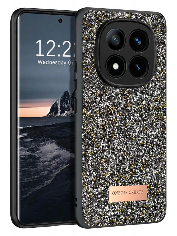 Onegif Xiaomi Redmi Note 14 Pro 4G Bright Simli Kapak - Gümüş