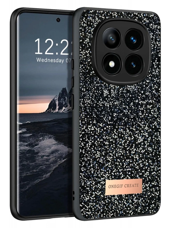 Onegif Xiaomi Redmi Note 14 Pro 4G Bright Simli Kapak - Siyah