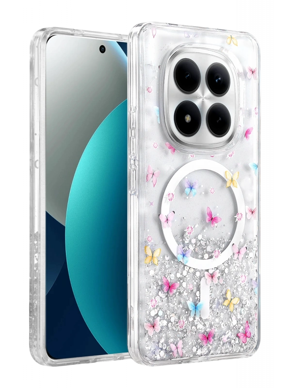 Onegif Xiaomi Redmi Note 15 Pro 5G Misk Simli Magsafe Kapak - Desen 4