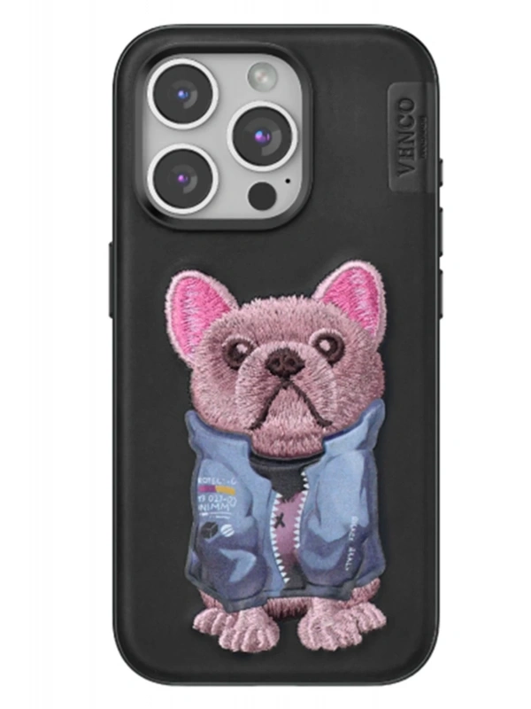 Venco Apple iPhone 14 Pro Max Cute Desenli Kapak - Siyah