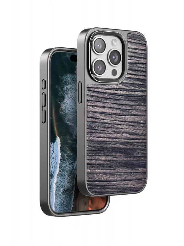 Venco Apple iPhone 14 Pro Max Wave Kapak - Kahverengi