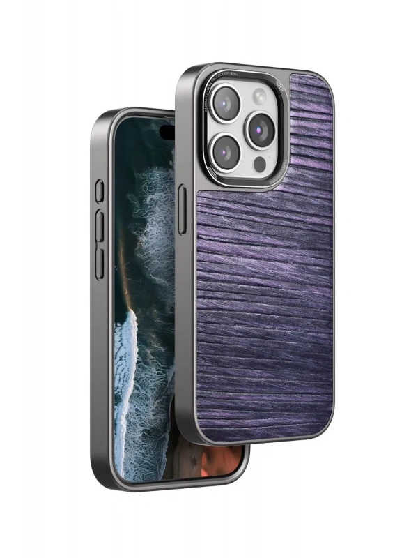 Venco Apple iPhone 14 Pro Wave Kapak - Derin Mor