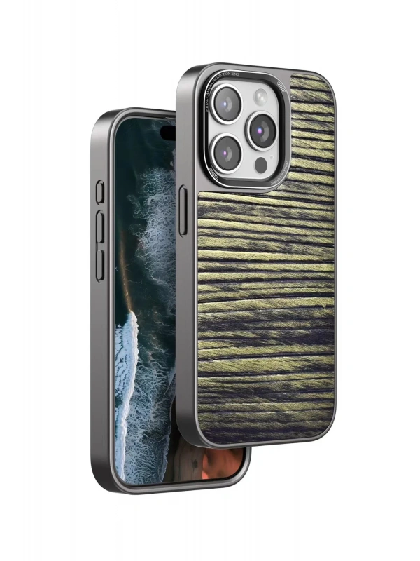 Venco Apple iPhone 14 Pro Wave Kapak - Koyu Kahve