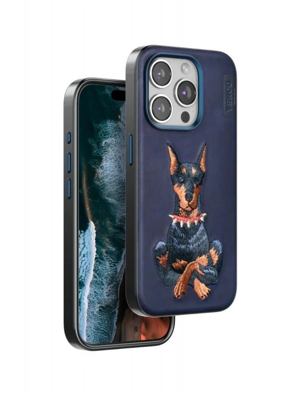 Venco Apple iPhone 15 Pro Max Perma Desenli Kapak - Lacivert