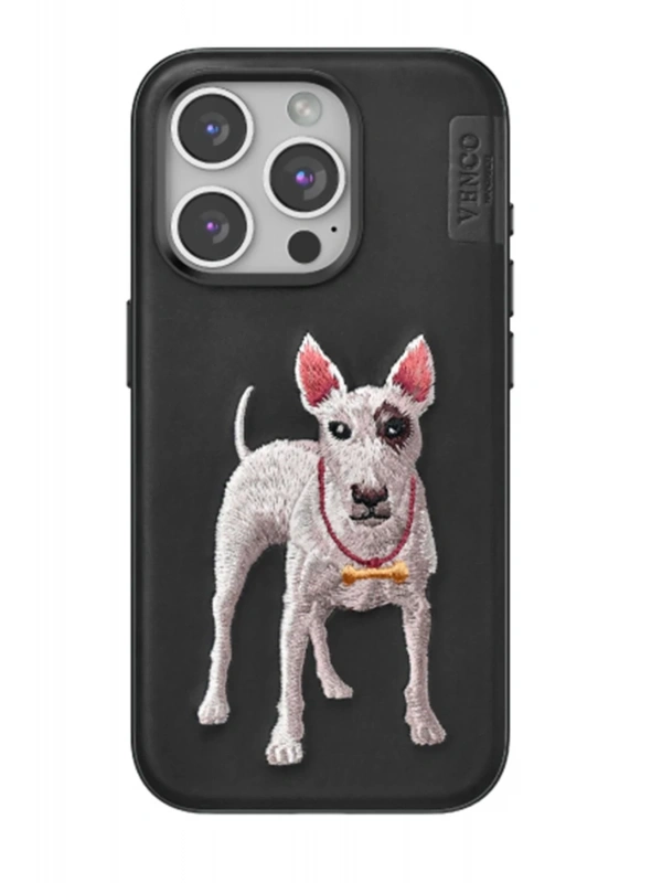 Venco Apple iPhone 15 Pro Max Perma Desenli Kapak - Siyah