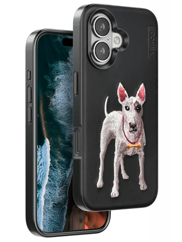 Venco Apple iPhone 16 Perma Desenli Kapak - Siyah