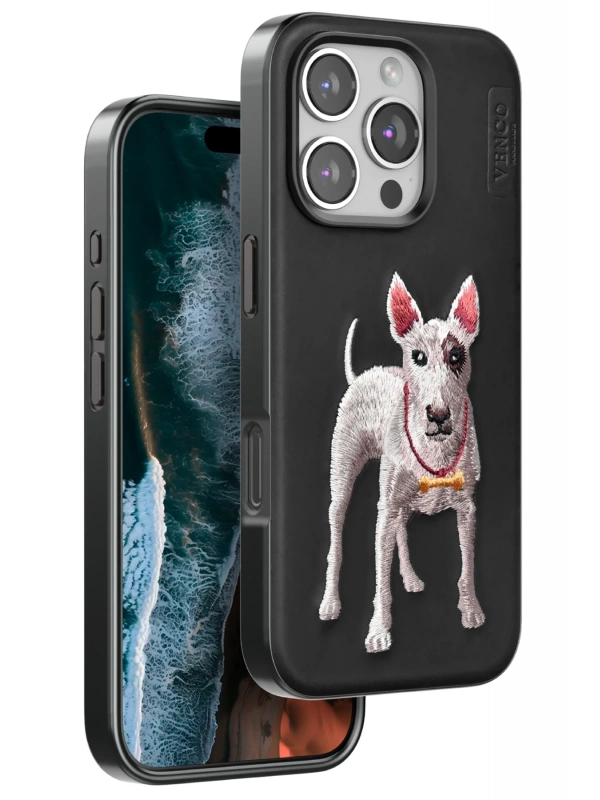 Venco Apple iPhone 16 Pro Max Perma Desenli Kapak - Siyah