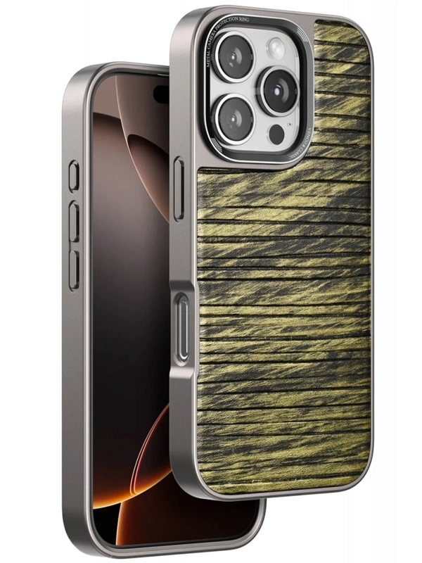 Venco Apple iPhone 16 Pro Wave Kapak - Koyu Kahve