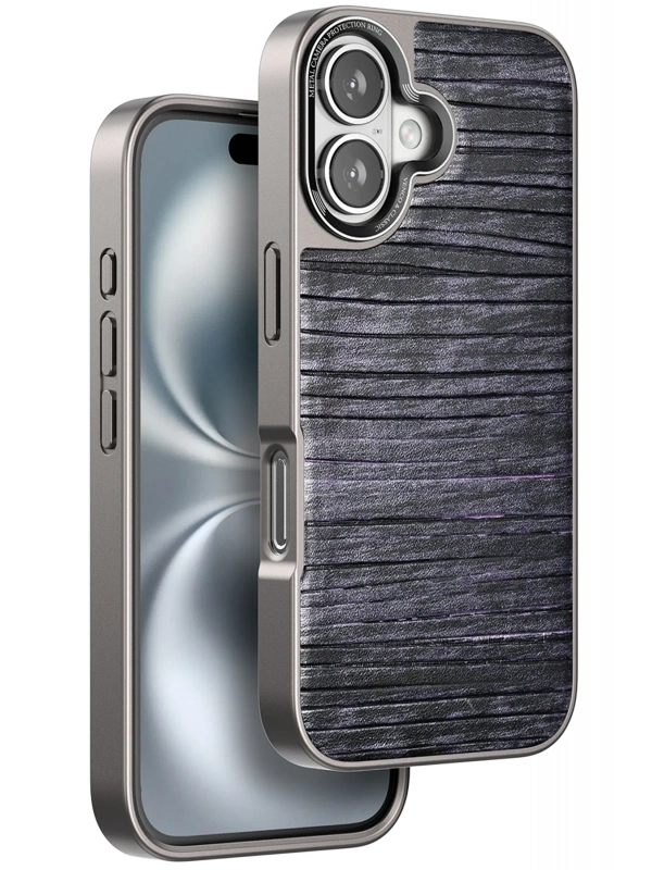 Venco Apple iPhone 16 Wave Kapak - Derin Mor