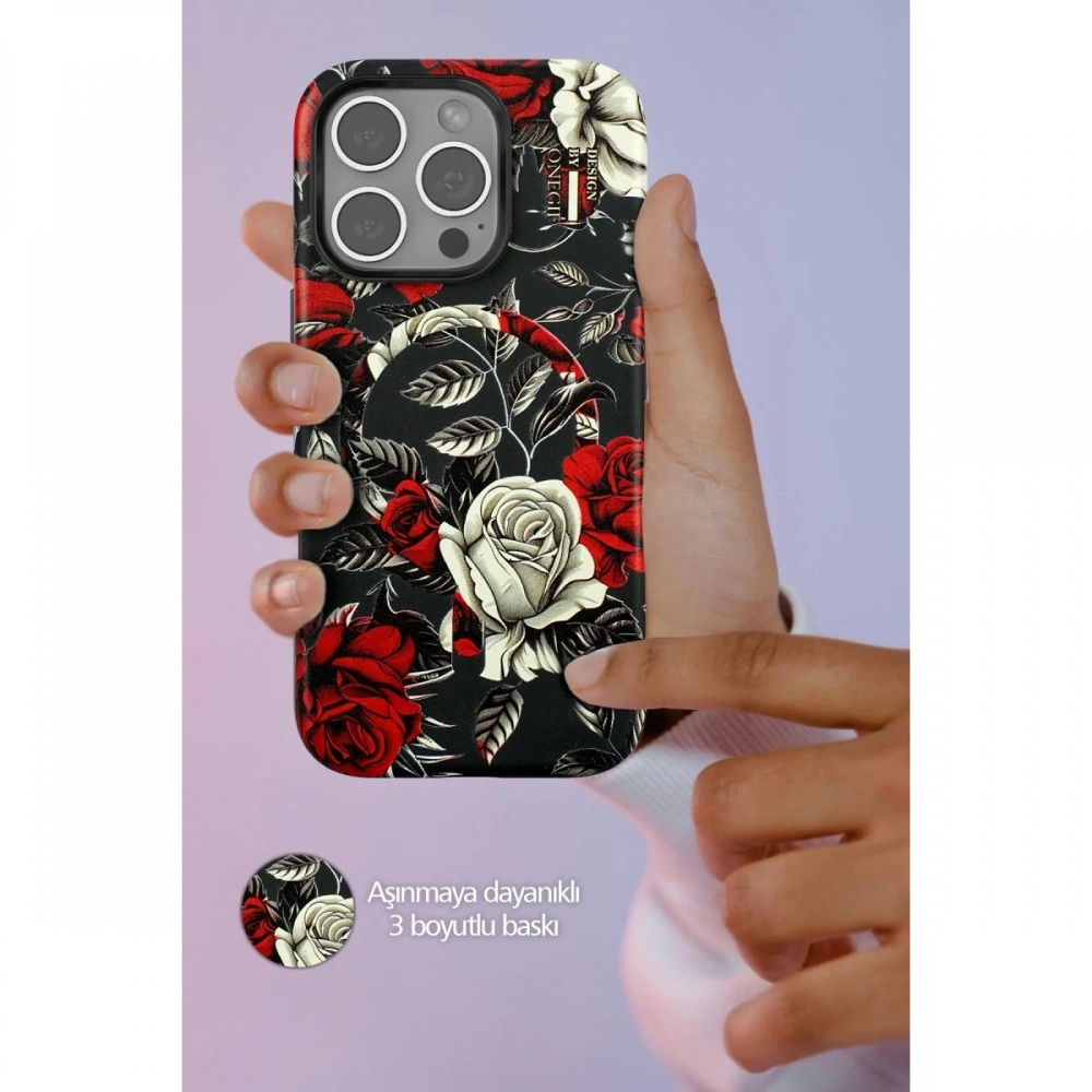 Apple iPhone 15 Plus Flower Series Magsafe Kapak