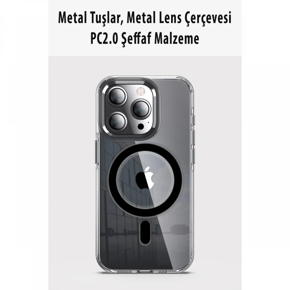 Apple iPhone 14 Pro Kılıf Crystal Magsafe Kapak