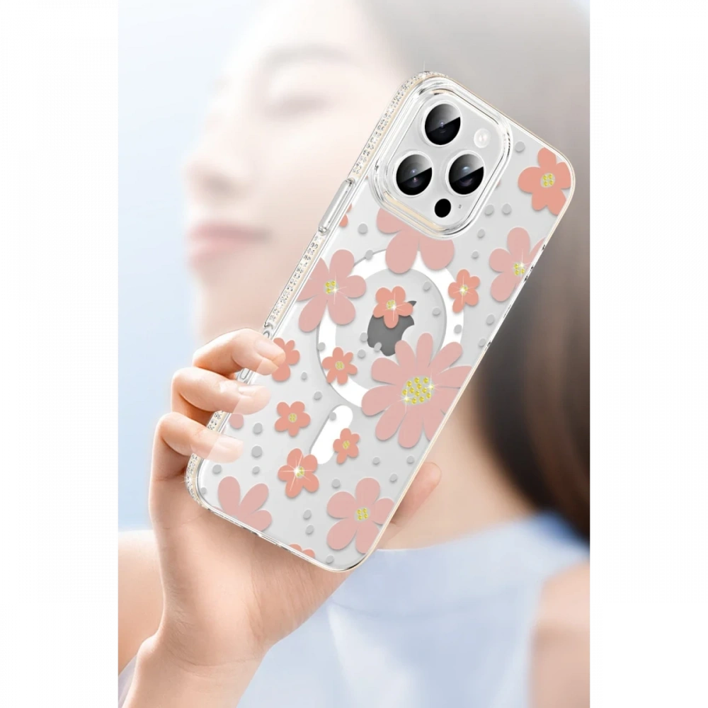 Apple iPhone 15 Pro Max Floral Magsafe Kapak