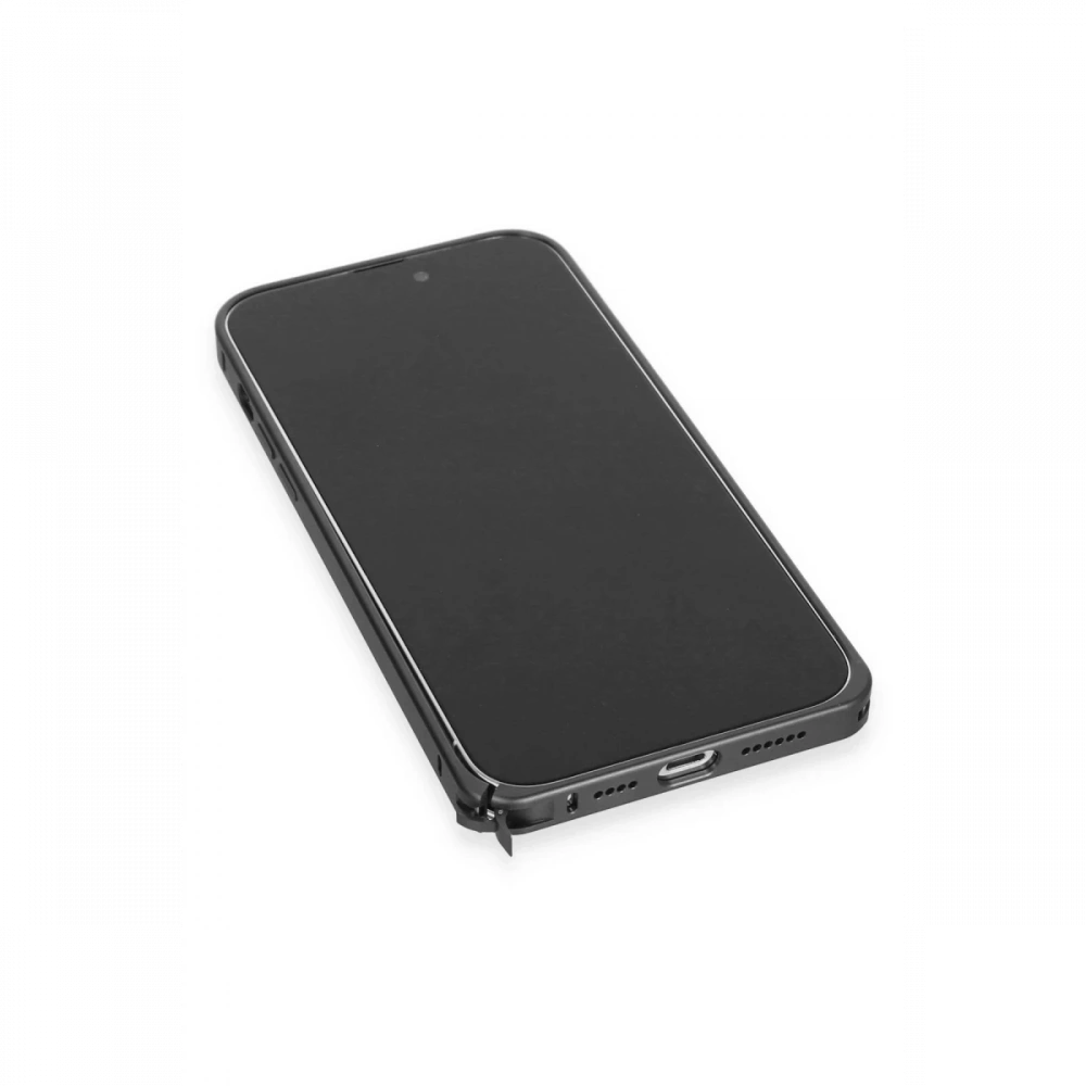 Apple iPhone 15 Pro Max Metal Bumper Mat Kapak