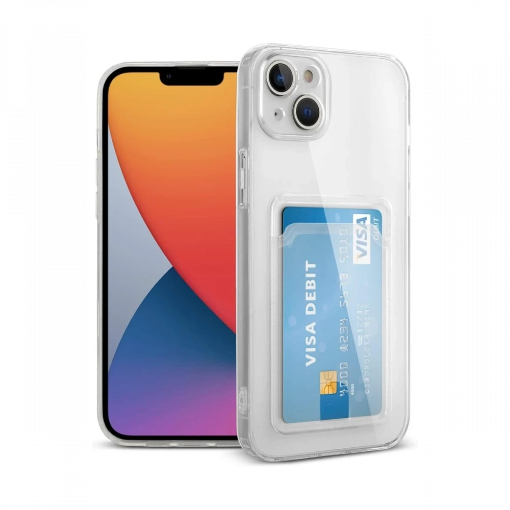 KILIFINI SEÇ - Apple iPhone 14 Plus Kılıf Kart Şeffaf Silikon - Şeffaf