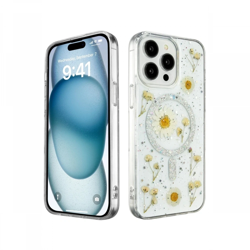 KILIFINI SEÇ - Apple iPhone 14 Pro Kılıf Daisy Simli Magsafe Kapak