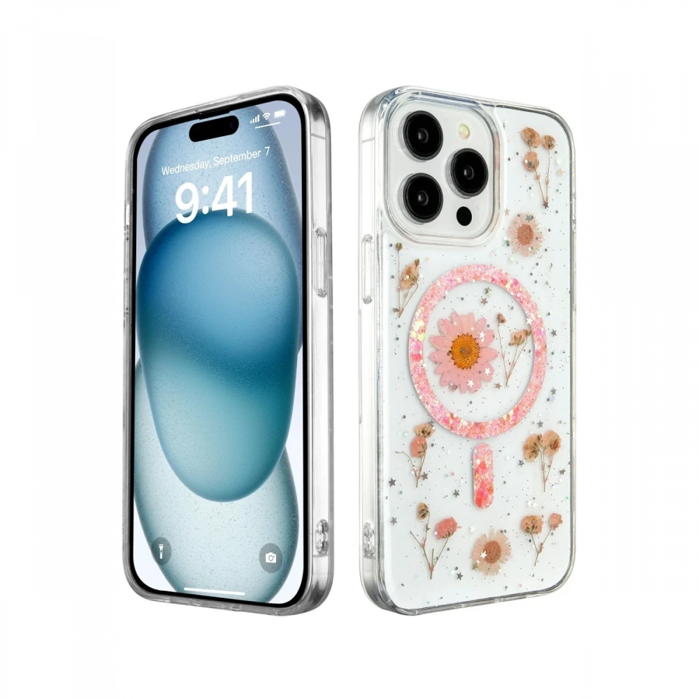 KILIFINI SEÇ - Apple iPhone 14 Pro Max Kılıf Daisy Simli Magsafe Kapak