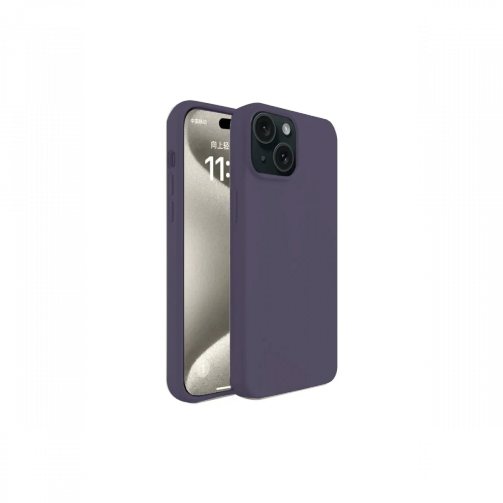 KILIFINI SEÇ - Apple iPhone 15 Kılıf First Silikon - Mürdüm