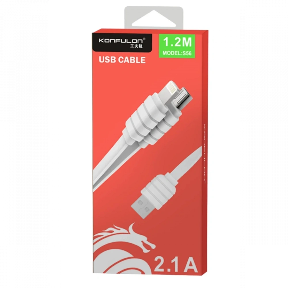 S56 2in1 (Lightning-Micro USB) Kablo 1.2M 2.1A