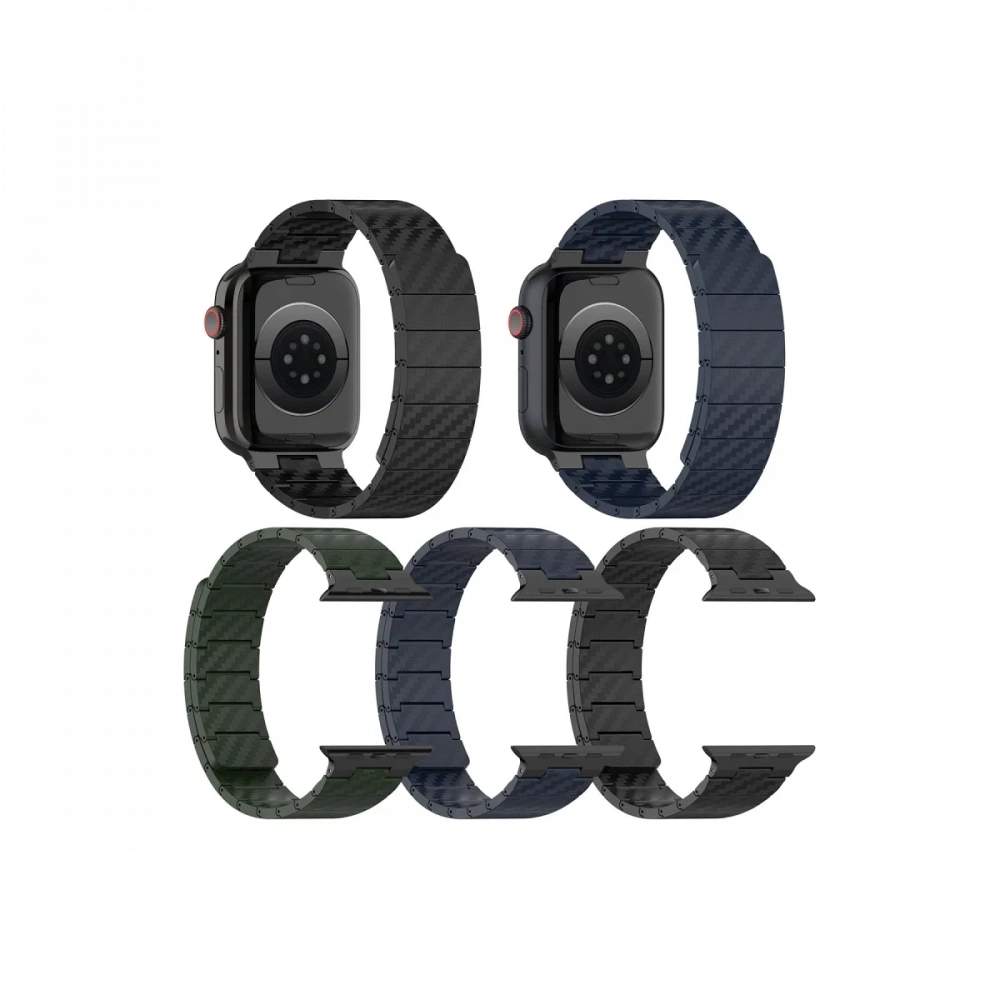 Movenchy Apple Watch 45mm Carbon Steel Kordon