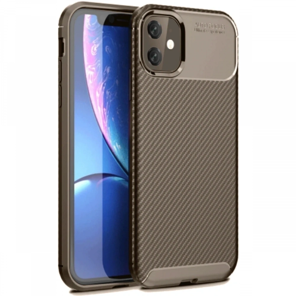 Newface Apple iPhone 11 Kılıf Auto Focus Karbon Kapak