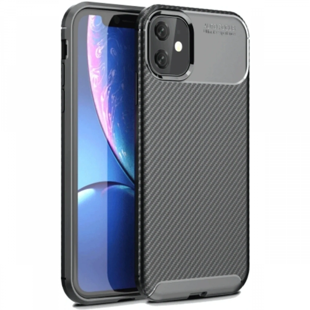Newface Apple iPhone 11 Kılıf Auto Focus Karbon Kapak