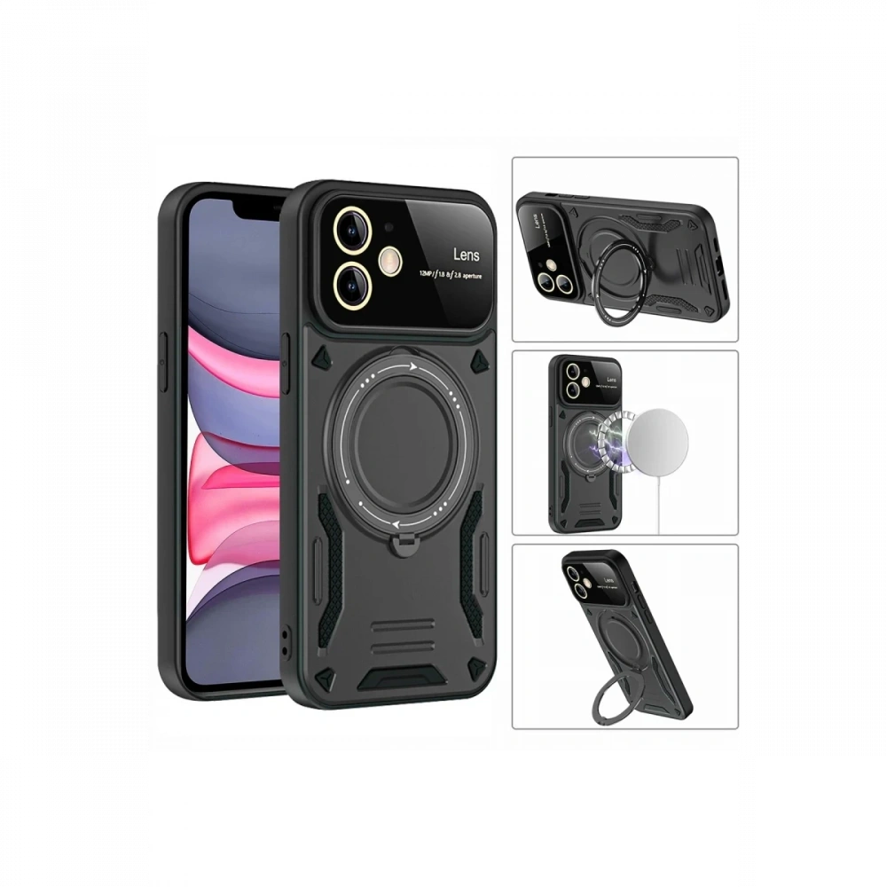 Newface Apple iPhone 11 Kılıf Joy Lens Standlı Kapak