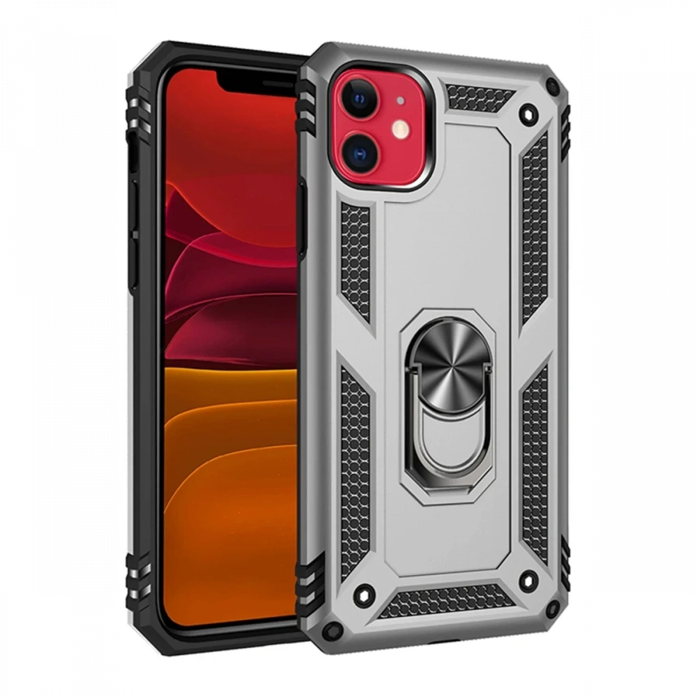 Newface Apple iPhone 11 Kılıf Sofya Yüzüklü Silikon Kapak