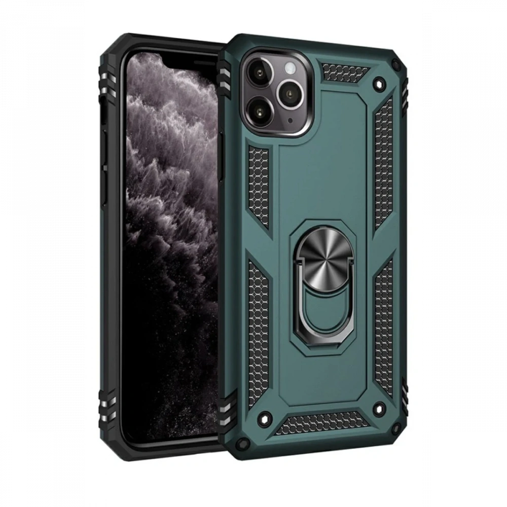 Newface Apple iPhone 11 Pro Max Kılıf Sofya Yüzüklü Silikon Kapak