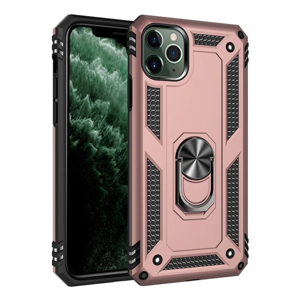 Newface Apple iPhone 11 Pro Max Kılıf Sofya Yüzüklü Silikon Kapak