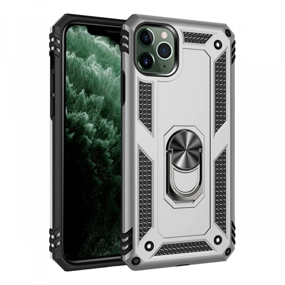 Newface Apple iPhone 11 Pro Max Kılıf Sofya Yüzüklü Silikon Kapak