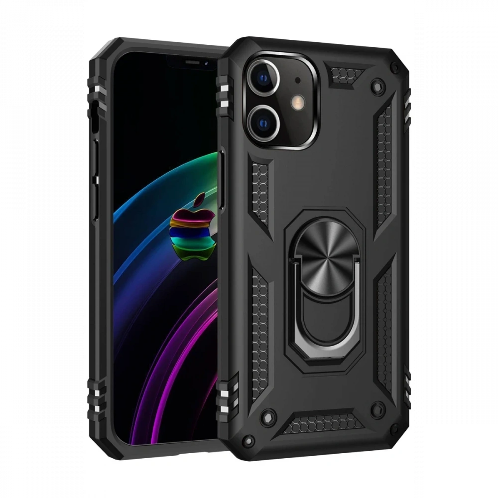 Newface Apple iPhone 12 Kılıf Sofya Yüzüklü Silikon Kapak