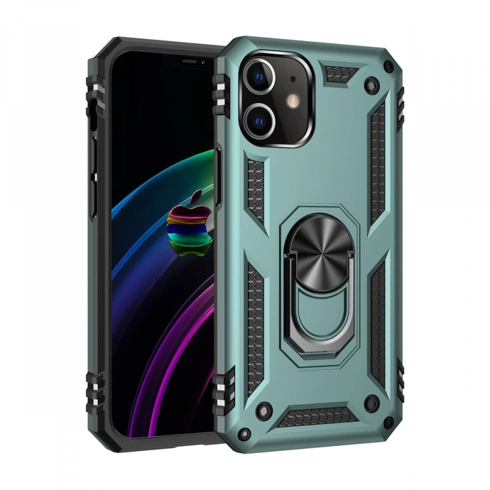 Newface Apple iPhone 12 Mini Kılıf Sofya Yüzüklü Silikon Kapak