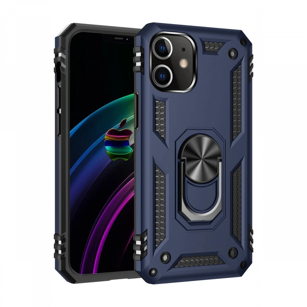 Newface Apple iPhone 12 Mini Kılıf Sofya Yüzüklü Silikon Kapak