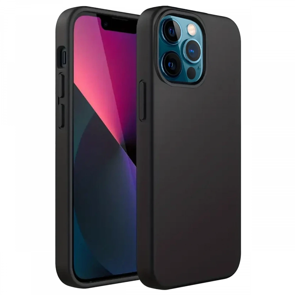 Newface Apple iPhone 12 Pro Kılıf First Silikon - Siyah