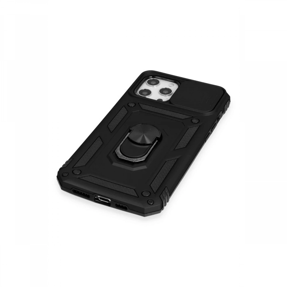 Newface Apple iPhone 12 Pro Max Kılıf Pars Lens Yüzüklü Silikon