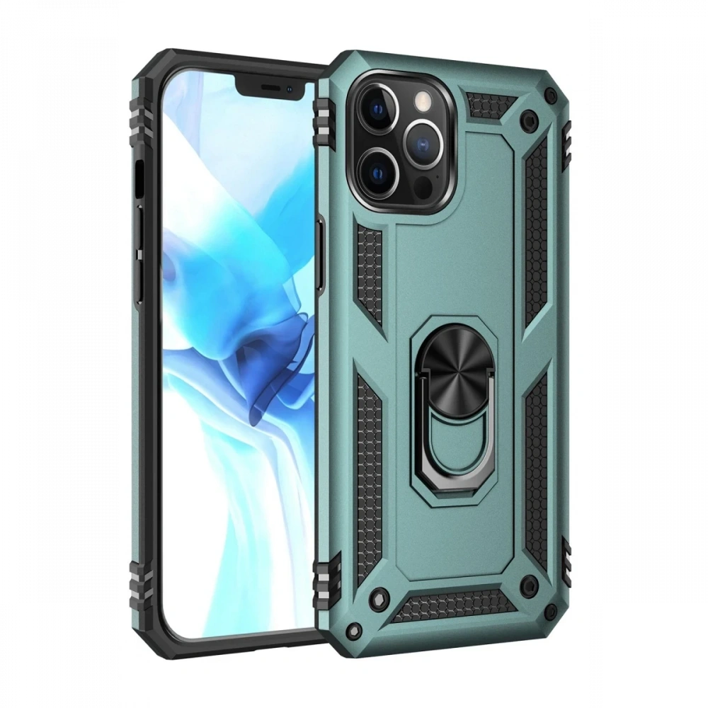 Newface Apple iPhone 12 Pro Max Kılıf Sofya Yüzüklü Silikon Kapak