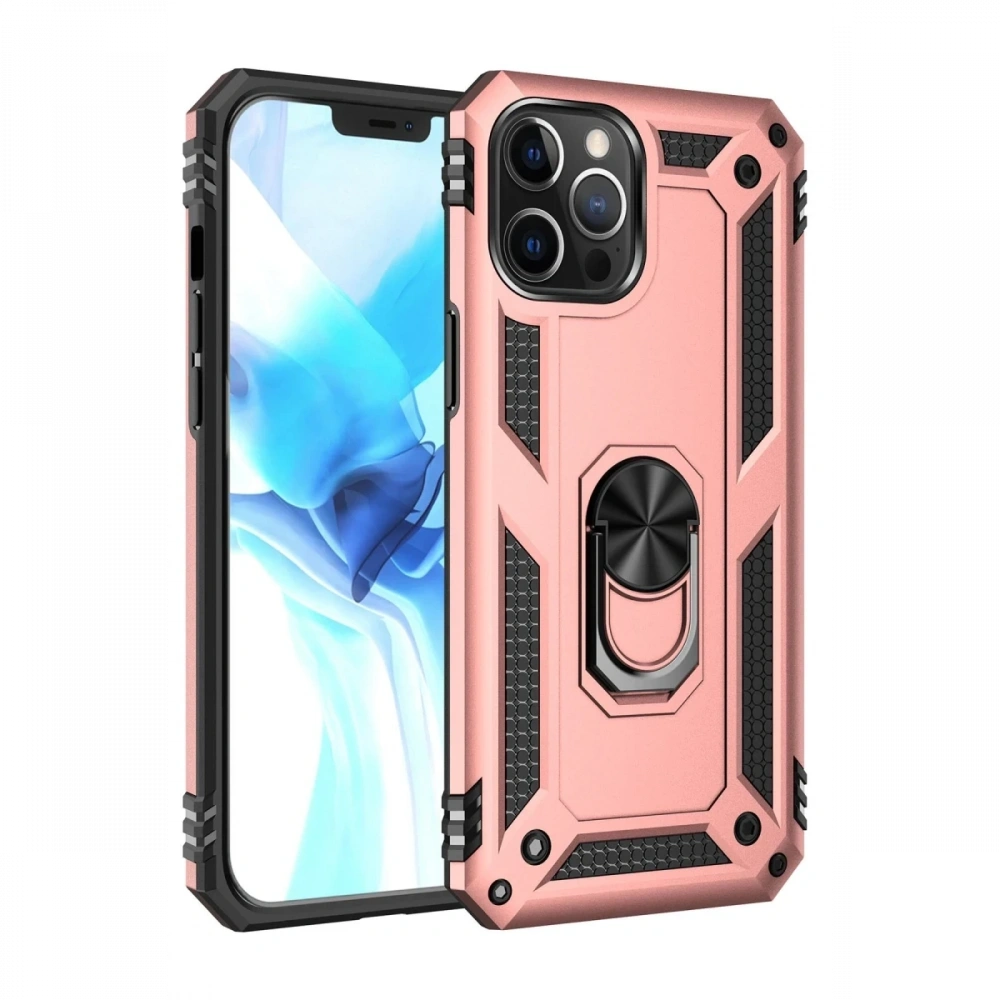 Newface Apple iPhone 12 Pro Max Kılıf Sofya Yüzüklü Silikon Kapak