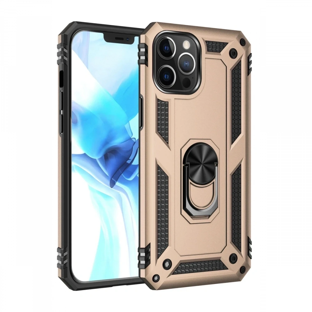 Newface Apple iPhone 12 Pro Max Kılıf Sofya Yüzüklü Silikon Kapak