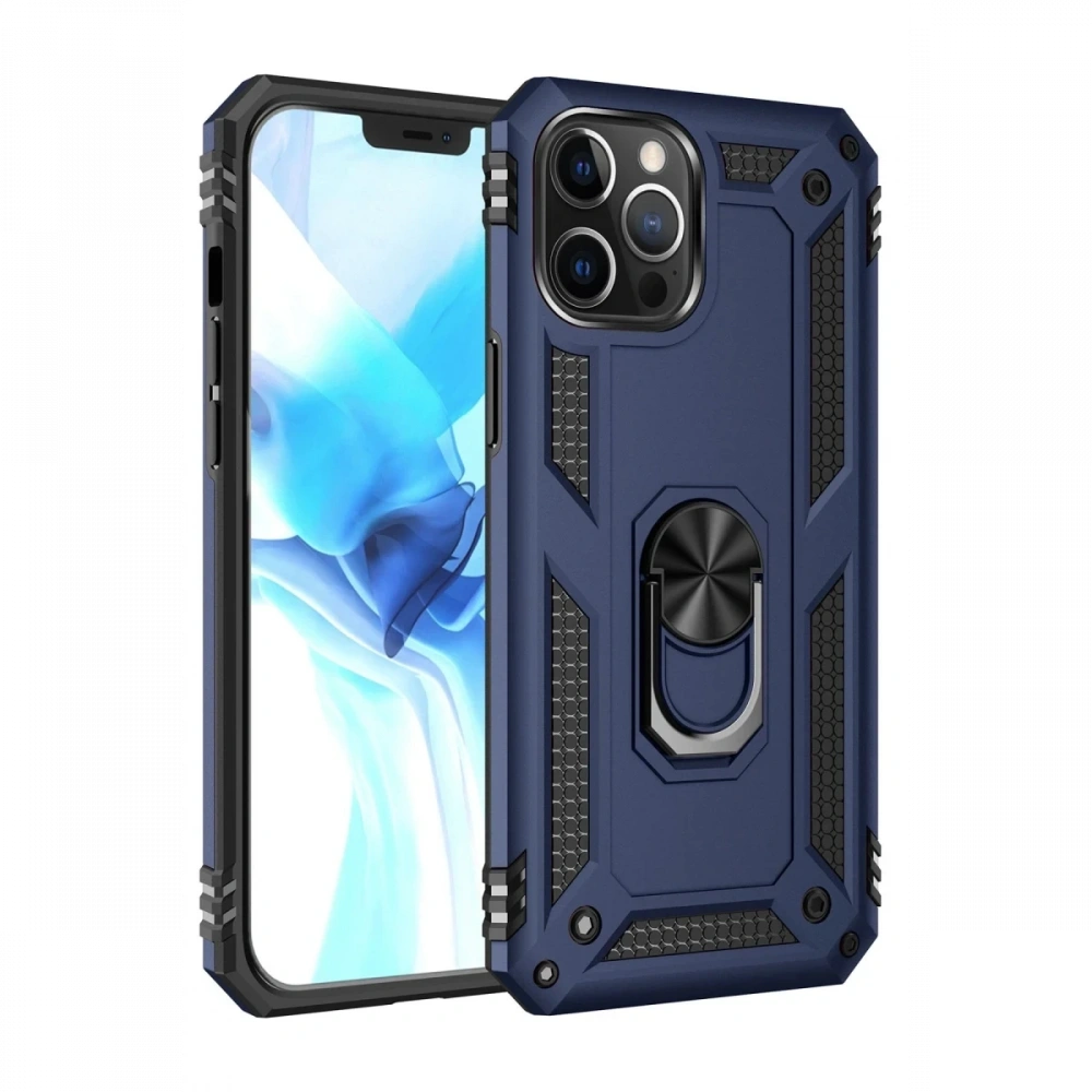 Newface Apple iPhone 12 Pro Max Kılıf Sofya Yüzüklü Silikon Kapak