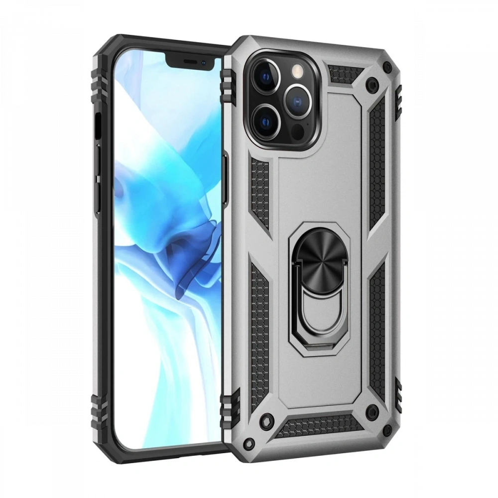 Newface Apple iPhone 12 Pro Max Kılıf Sofya Yüzüklü Silikon Kapak