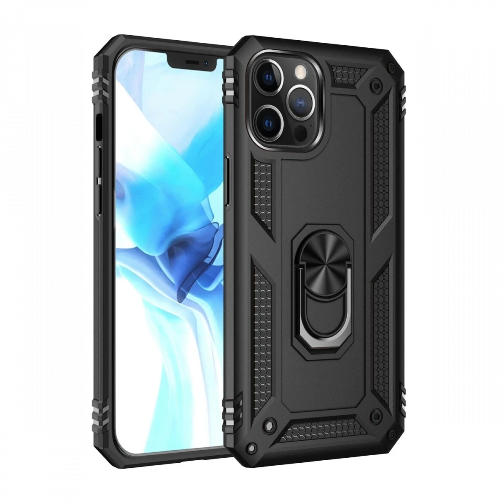 Newface Apple iPhone 12 Pro Max Kılıf Sofya Yüzüklü Silikon Kapak