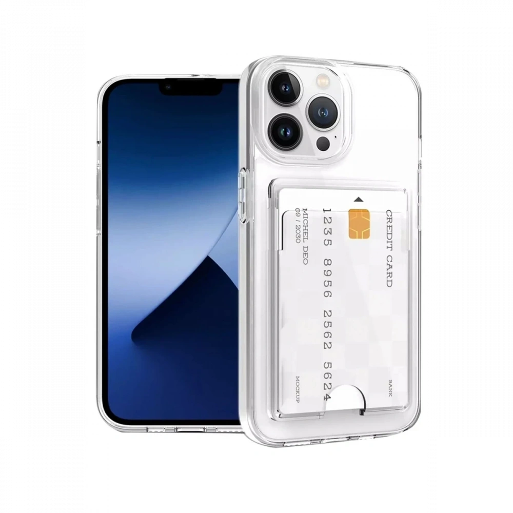 KILIFINI SEÇ - Apple iPhone 13 Pro Kılıf Kart Şeffaf Silikon - Şeffaf