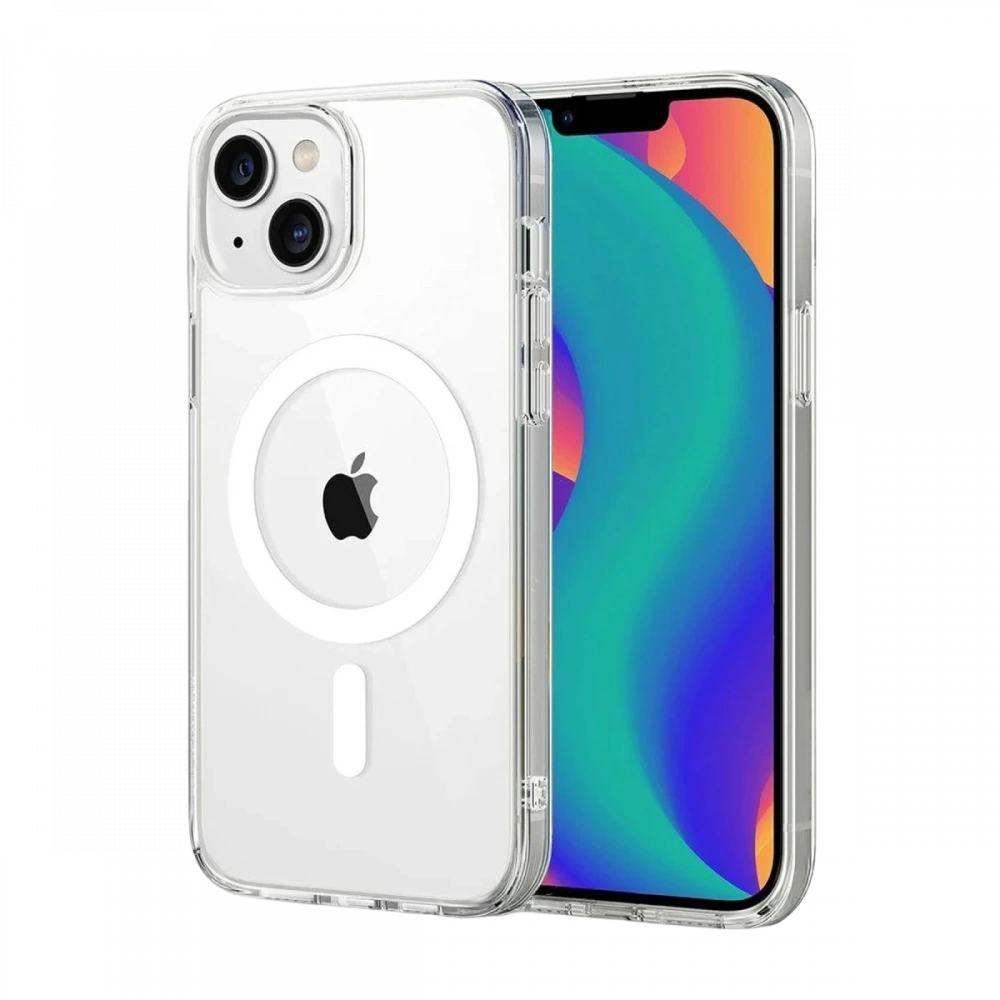 Newface Apple iPhone 14 Combo Sert Şeffaf Magsafe Kapak - Şeffaf