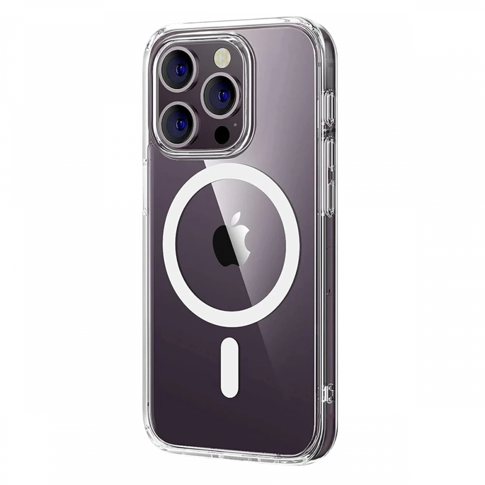 Newface Apple iPhone 14 Pro Max Combo Sert Şeffaf Magsafe Kapak - Şeffaf