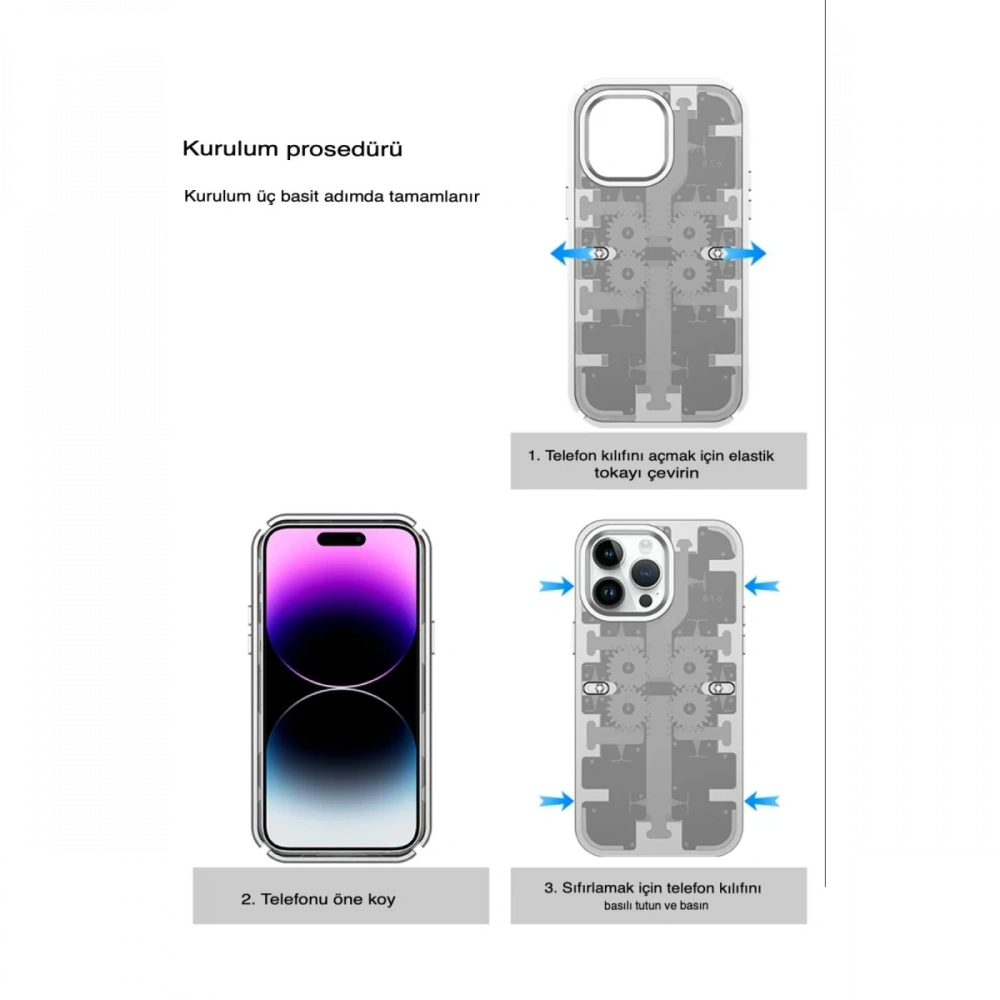 KILIFINI SEÇ - Apple iPhone 14 Pro Max Kılıf Mekanik Bumper Kapak