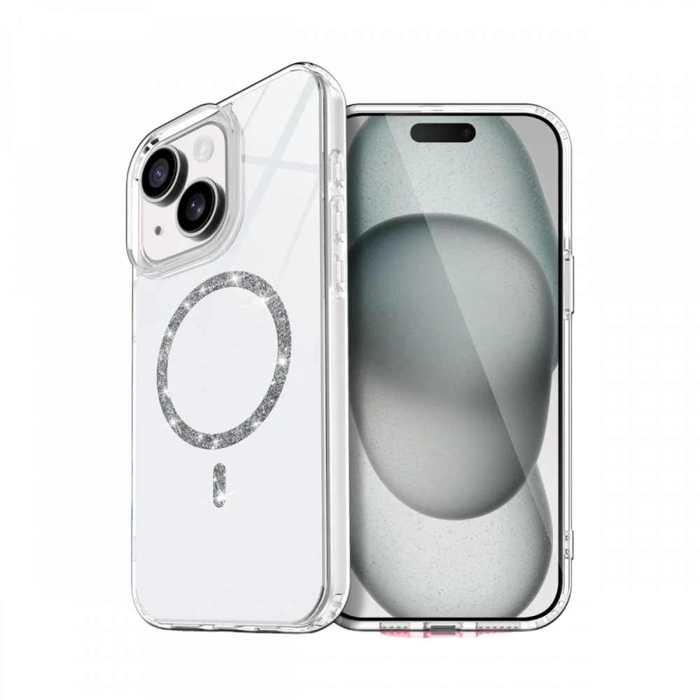 Newface Apple iPhone 15 Plus Live Diamond Magsafe Kapak