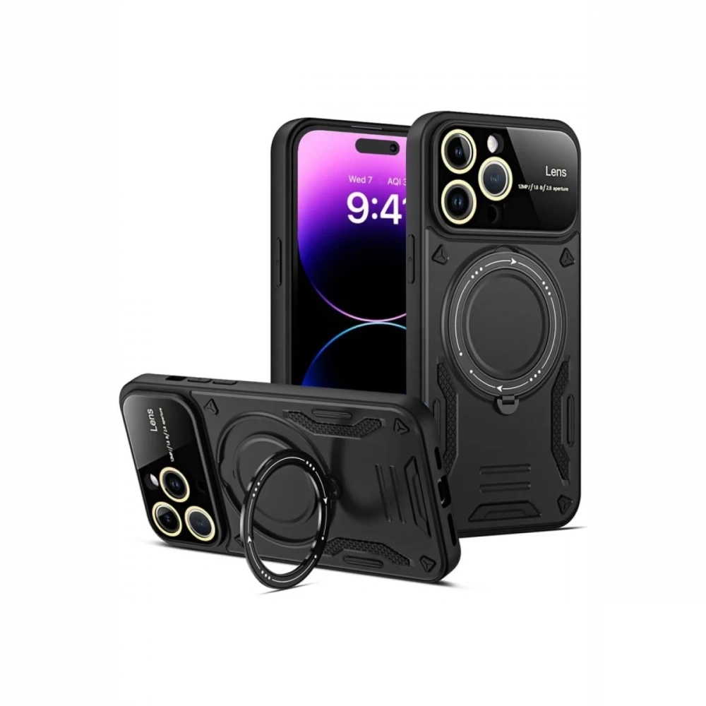 Newface Apple iPhone 15 Pro Max Joy Lens Standlı Kapak