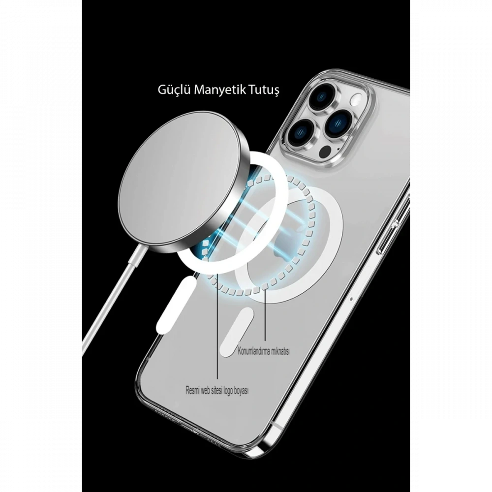 KILIFINI SEÇ - Apple iPhone 15 Pro Max Kılıf Tron Şeffaf Magsafe Kapak